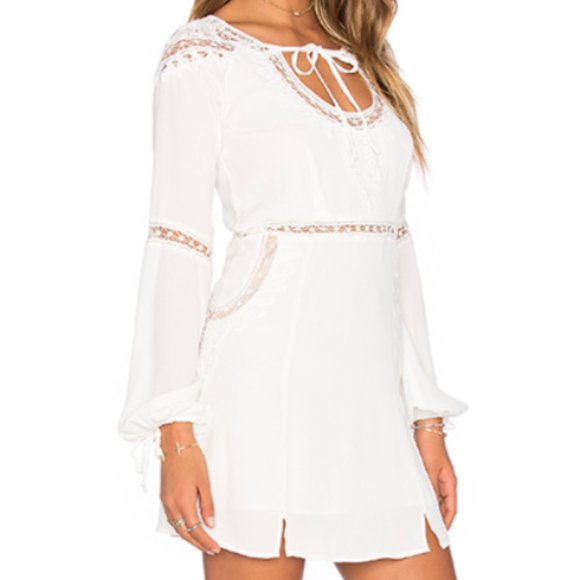 For Love & Lemons x Revolve White Boho Spring Dress - Picture 2 of 7